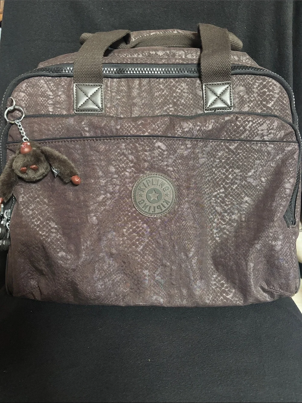 Kipling Rolling Bag Travel\Business Case Brown Snake Print Design